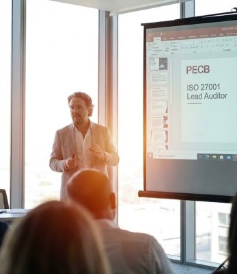 Trainer leading an ISO 27001 Lead Implementer class